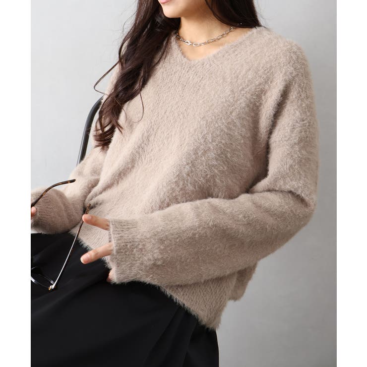 シャギーVネックニット | SpRay | 詳細画像9 