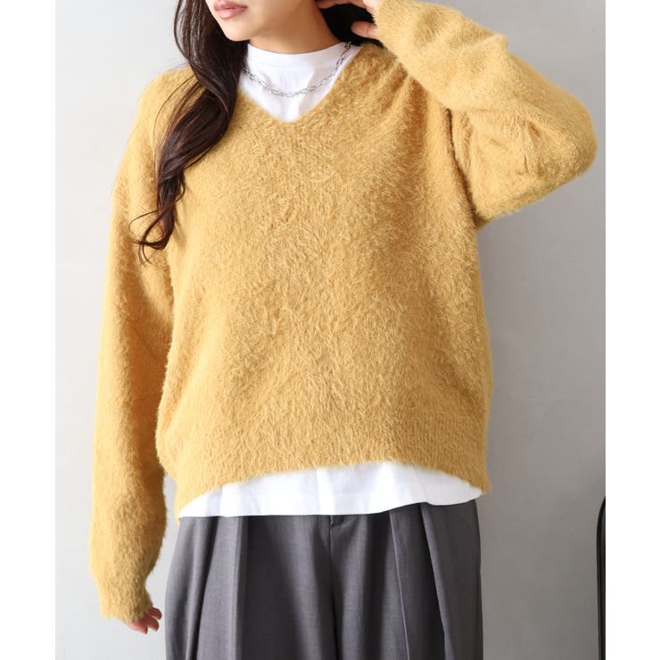 シャギーVネックニット | SpRay | 詳細画像14 