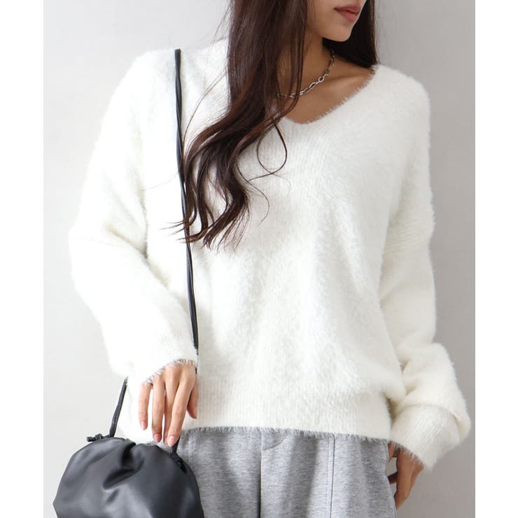 シャギーVネックニット | SpRay | 詳細画像15 