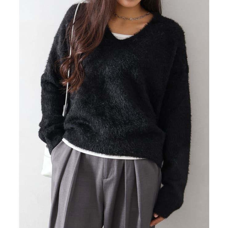 シャギーVネックニット | SpRay | 詳細画像19 