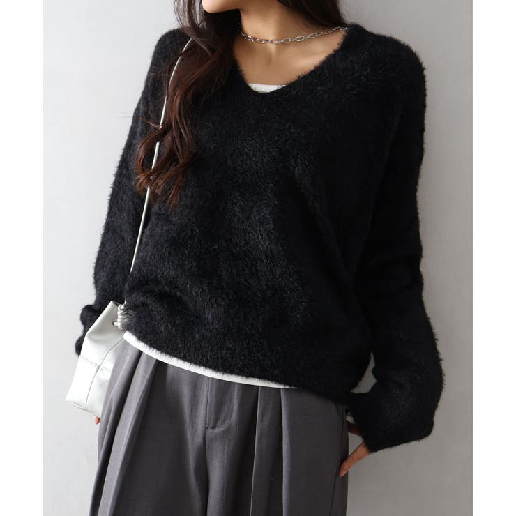 シャギーVネックニット | SpRay | 詳細画像21 