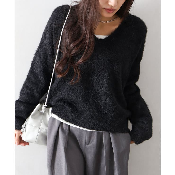 シャギーVネックニット | SpRay | 詳細画像22 