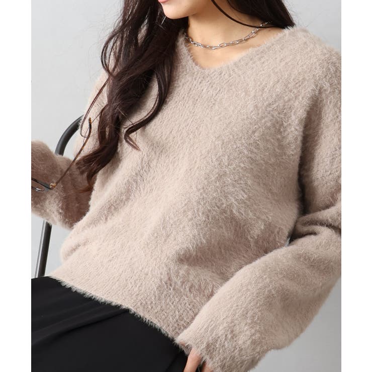 シャギーVネックニット | SpRay | 詳細画像2 