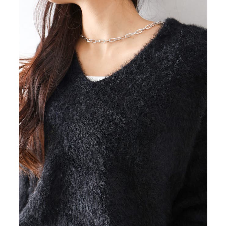 シャギーVネックニット | SpRay | 詳細画像26 