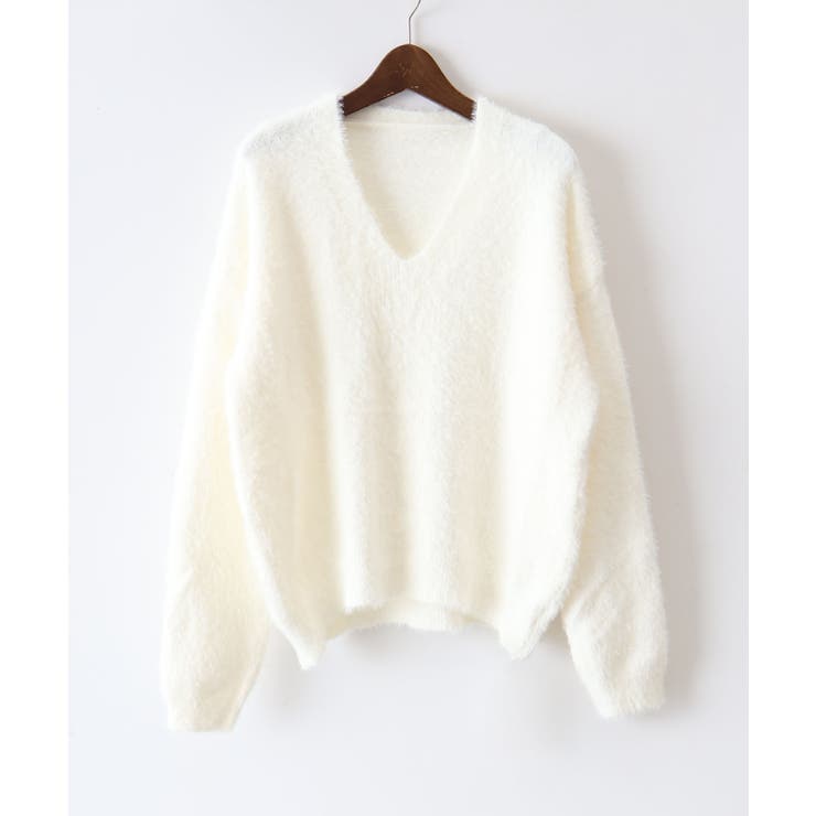 シャギーVネックニット | SpRay | 詳細画像28 