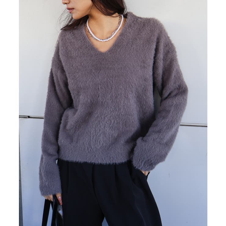 シャギーVネックニット | SpRay | 詳細画像36 