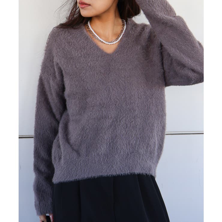 シャギーVネックニット | SpRay | 詳細画像37 