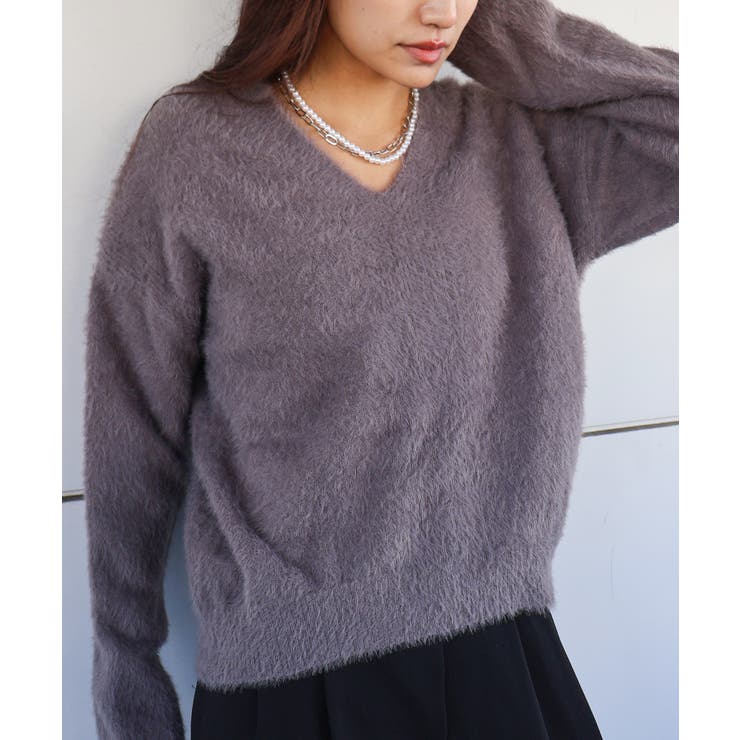 シャギーVネックニット | SpRay | 詳細画像38 