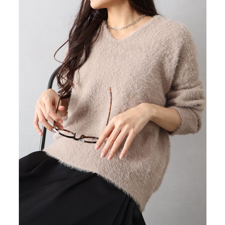 シャギーVネックニット | SpRay | 詳細画像7 