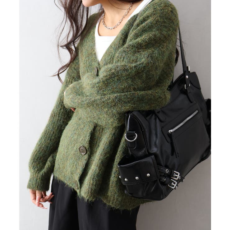 起毛アゼ編Vネックカーディガン | SpRay | 詳細画像31 