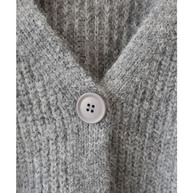 起毛アゼ編Vネックカーディガン | SpRay | 詳細画像34 