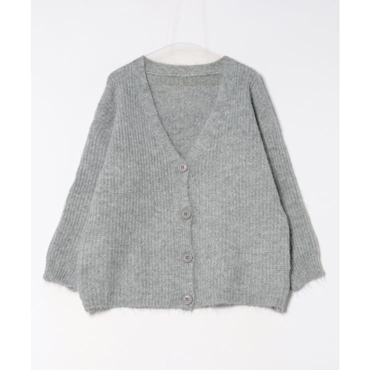 起毛アゼ編Vネックカーディガン | SpRay | 詳細画像38 