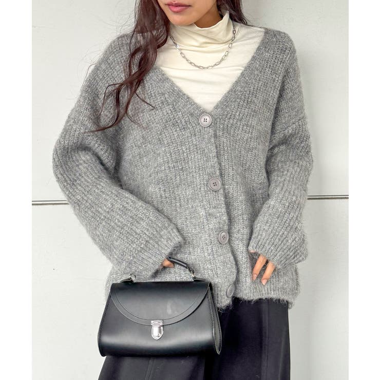 起毛アゼ編Vネックカーディガン | SpRay | 詳細画像42 