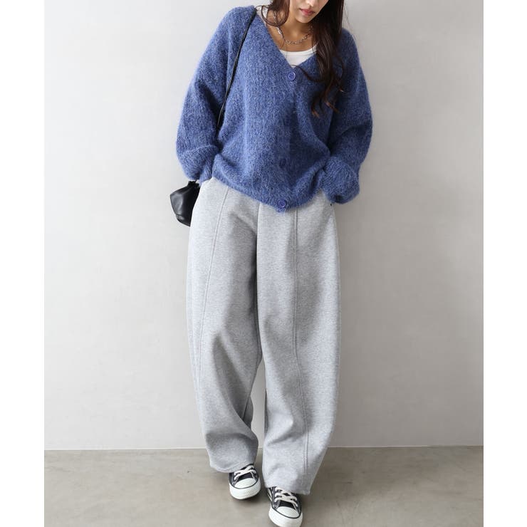 起毛アゼ編Vネックカーディガン | SpRay | 詳細画像8 