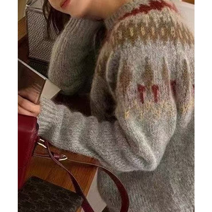 求心柄ニットトップス | SpRay | 詳細画像9 