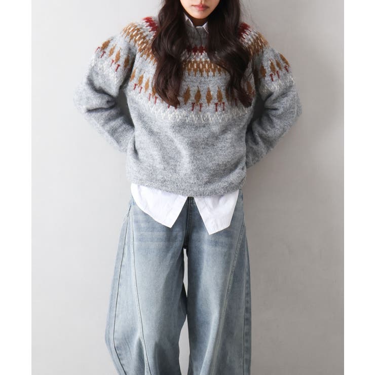 求心柄ニットトップス | SpRay | 詳細画像13 