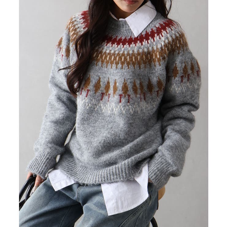 求心柄ニットトップス | SpRay | 詳細画像15 