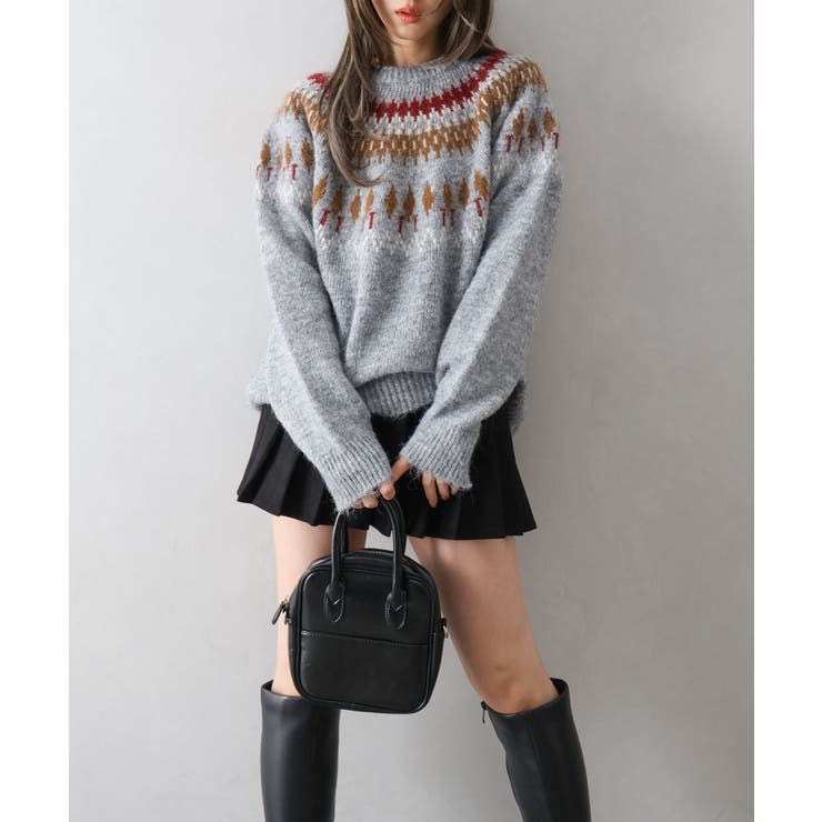 求心柄ニットトップス | SpRay | 詳細画像19 