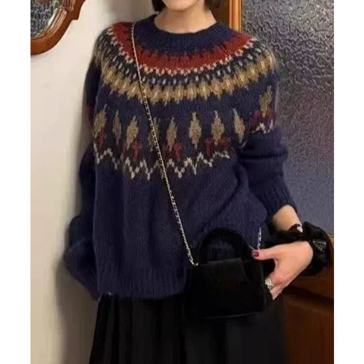 求心柄ニットトップス | SpRay | 詳細画像2 