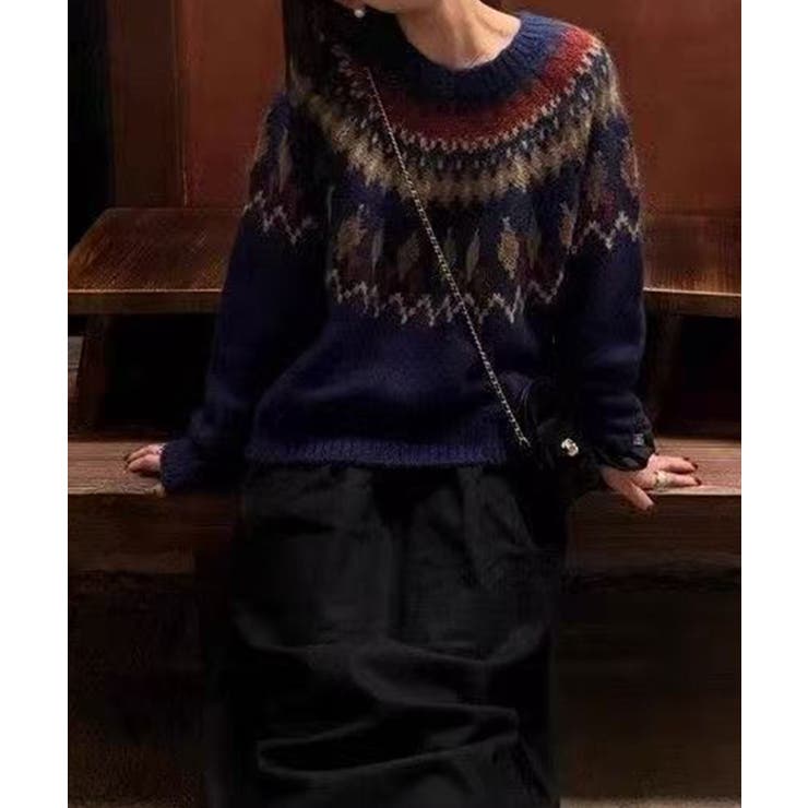 求心柄ニットトップス | SpRay | 詳細画像6 