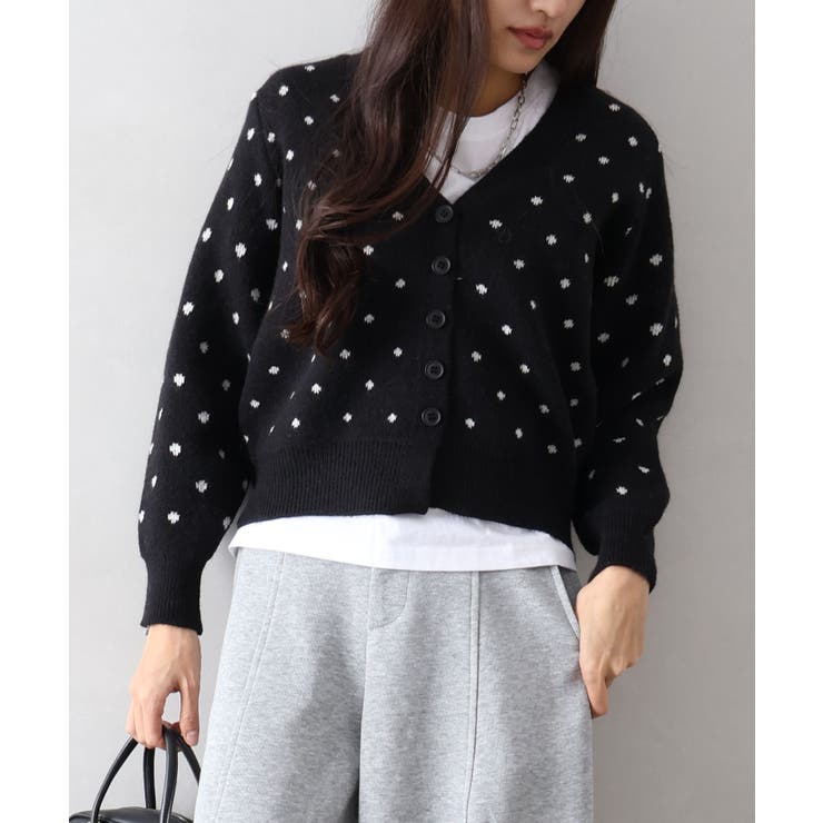 ドットVニットカーディガン | SpRay | 詳細画像17 