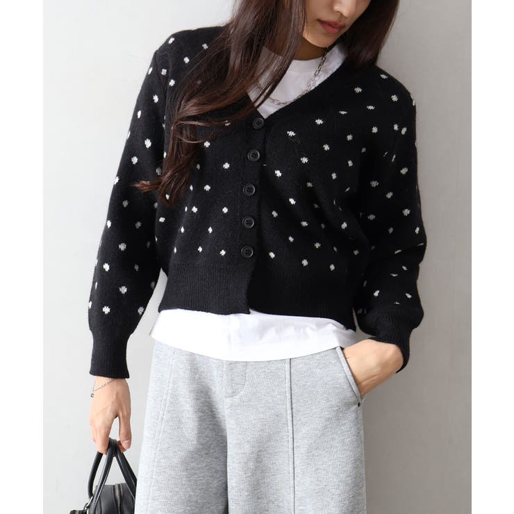 ドットVニットカーディガン | SpRay | 詳細画像19 