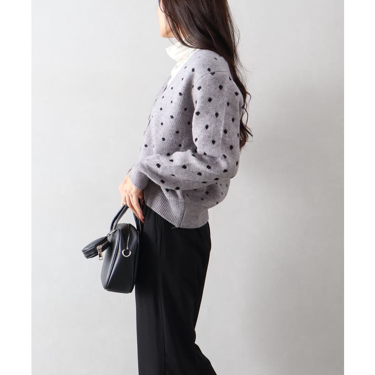 ドットVニットカーディガン | SpRay | 詳細画像4 