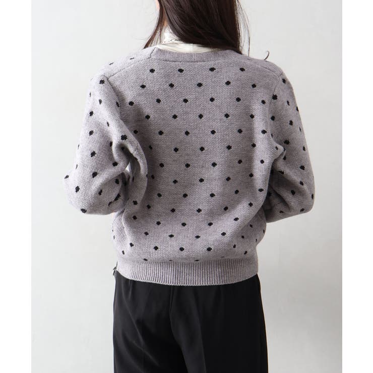ドットVニットカーディガン | SpRay | 詳細画像5 