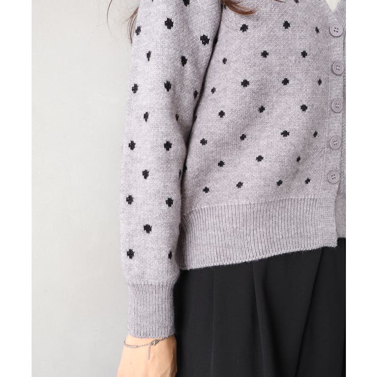 ドットVニットカーディガン | SpRay | 詳細画像7 