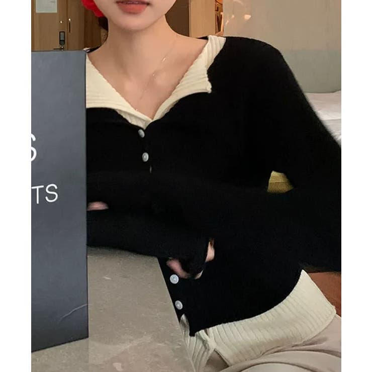 リブニットレイヤードトップス | SpRay | 詳細画像17 