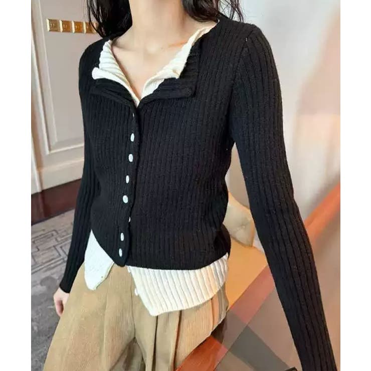 リブニットレイヤードトップス | SpRay | 詳細画像18 