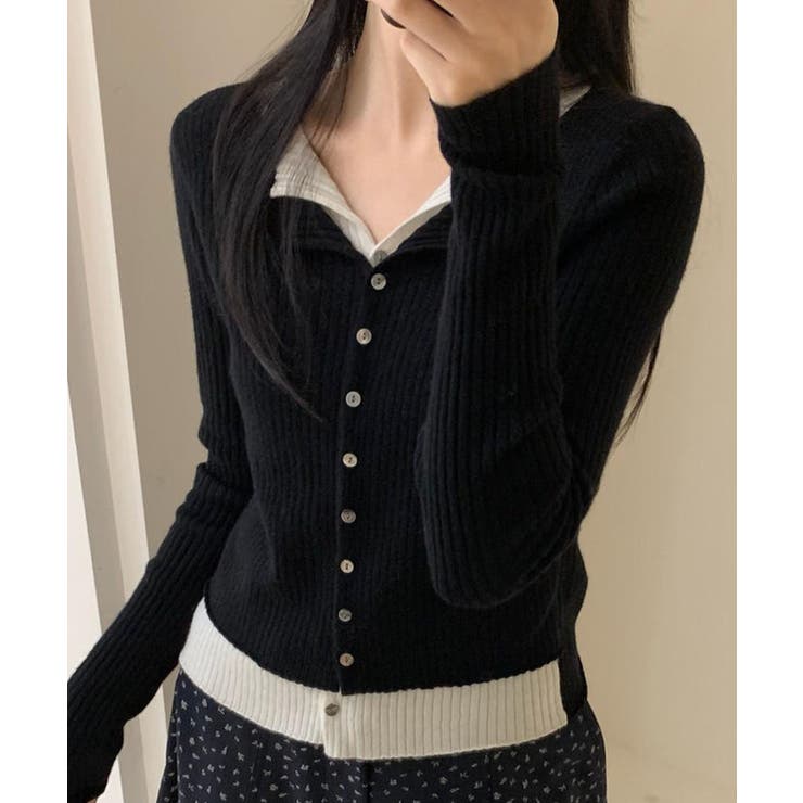 リブニットレイヤードトップス | SpRay | 詳細画像19 