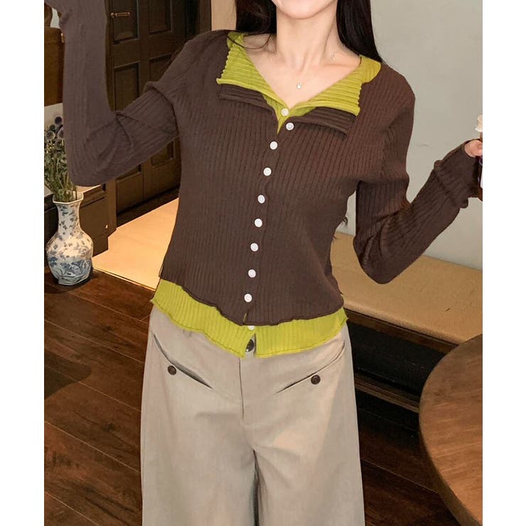 リブニットレイヤードトップス | SpRay | 詳細画像24 