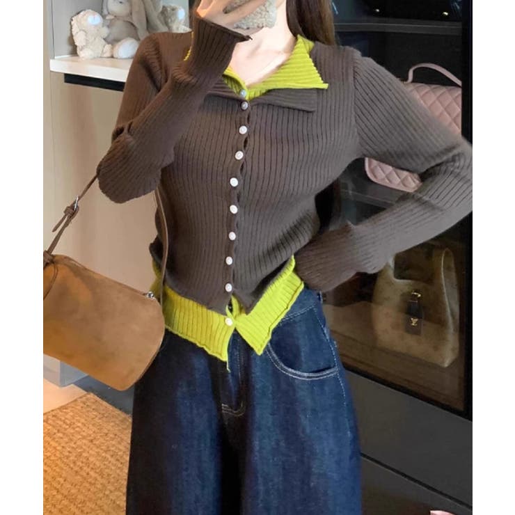 リブニットレイヤードトップス | SpRay | 詳細画像25 