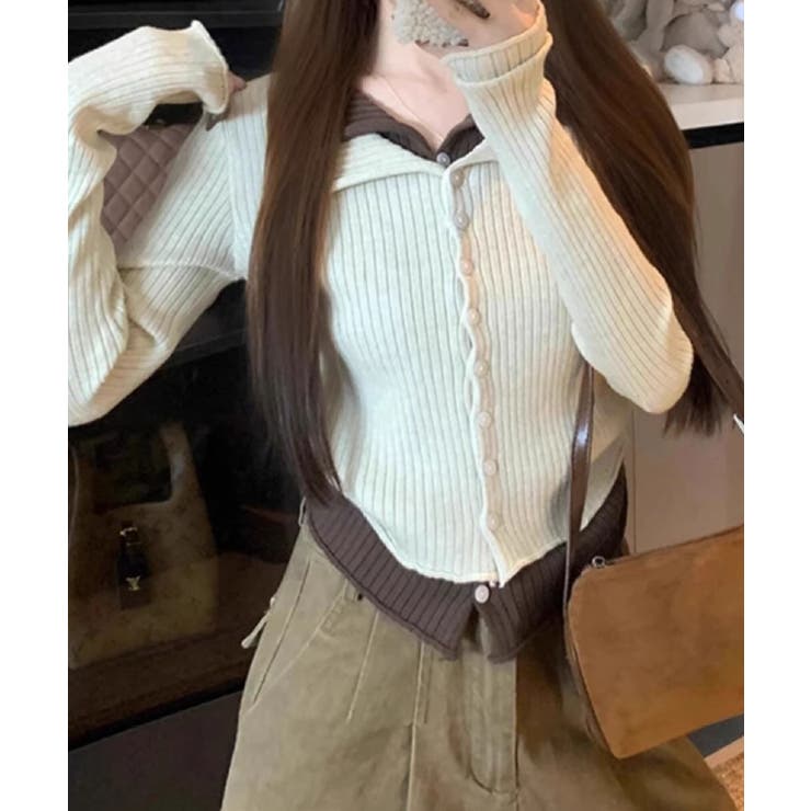 リブニットレイヤードトップス | SpRay | 詳細画像27 