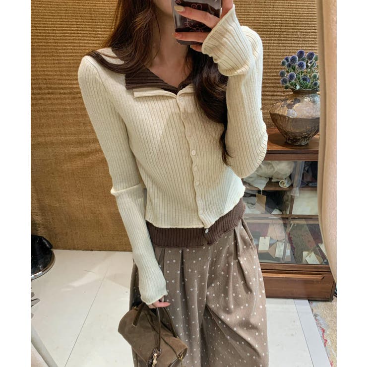 リブニットレイヤードトップス | SpRay | 詳細画像29 