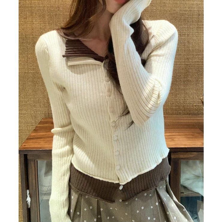 リブニットレイヤードトップス | SpRay | 詳細画像30 