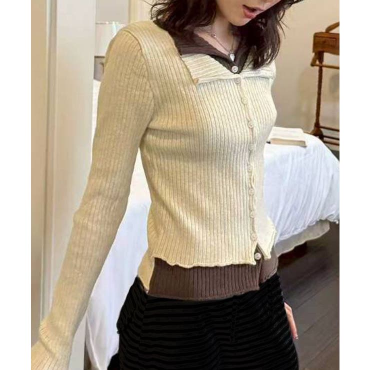 リブニットレイヤードトップス | SpRay | 詳細画像33 