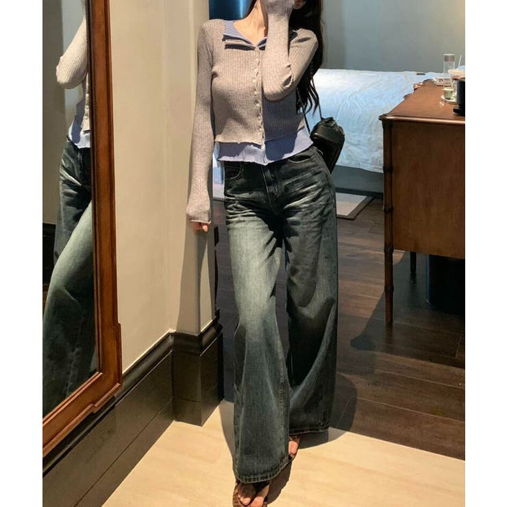 リブニットレイヤードトップス | SpRay | 詳細画像3 