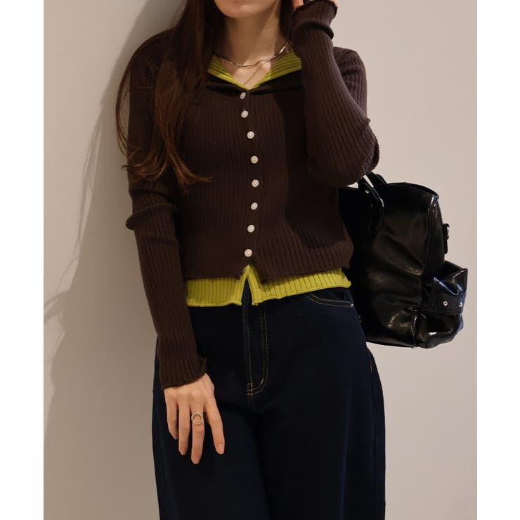 リブニットレイヤードトップス | SpRay | 詳細画像42 