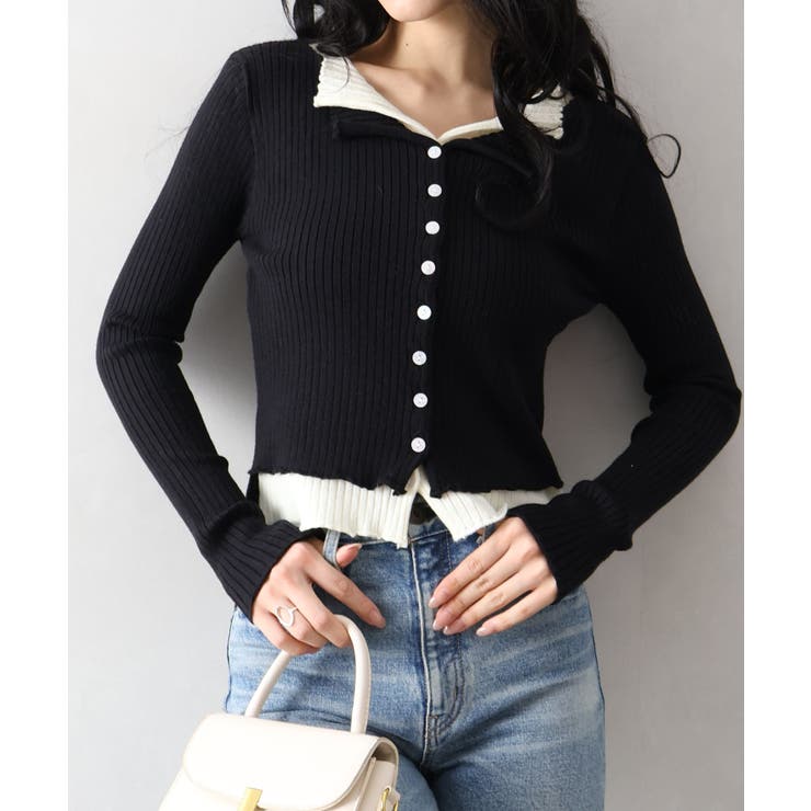 リブニットレイヤードトップス | SpRay | 詳細画像43 