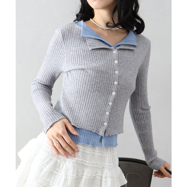 リブニットレイヤードトップス | SpRay | 詳細画像51 