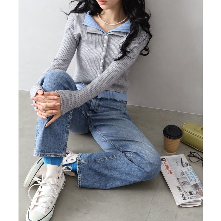 リブニットレイヤードトップス | SpRay | 詳細画像55 