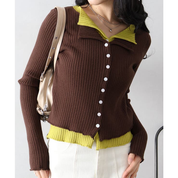 リブニットレイヤードトップス | SpRay | 詳細画像63 