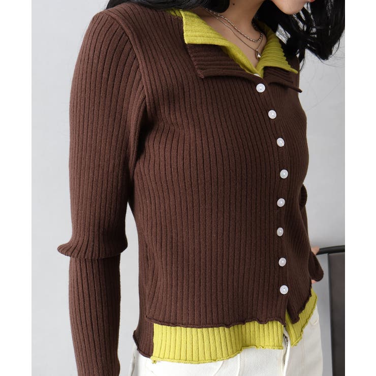 リブニットレイヤードトップス | SpRay | 詳細画像64 