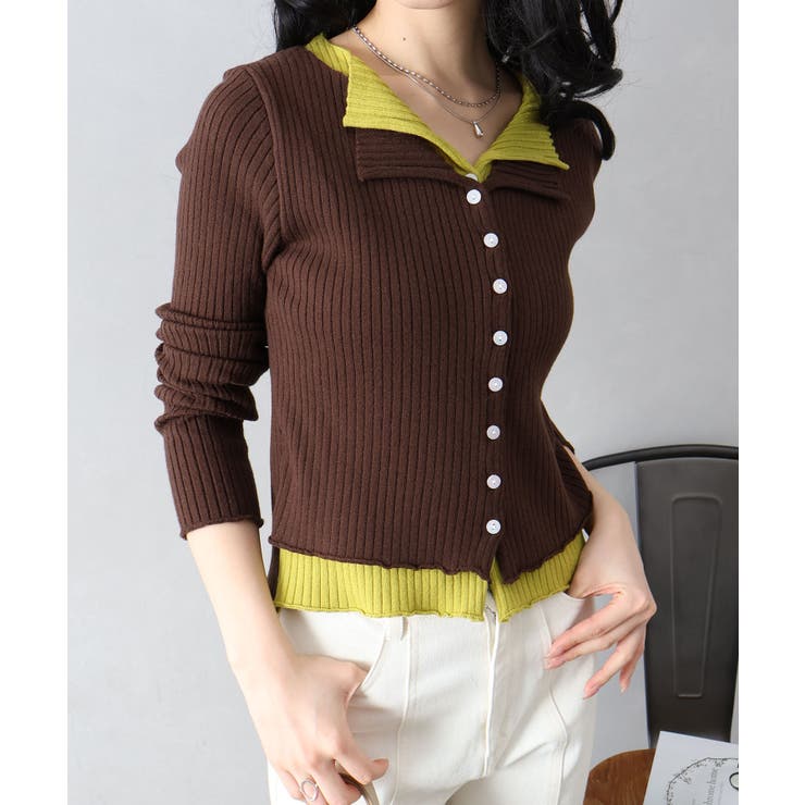 リブニットレイヤードトップス | SpRay | 詳細画像65 