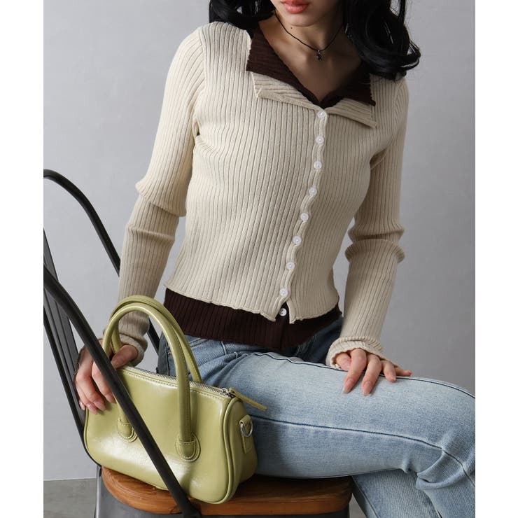 リブニットレイヤードトップス | SpRay | 詳細画像68 