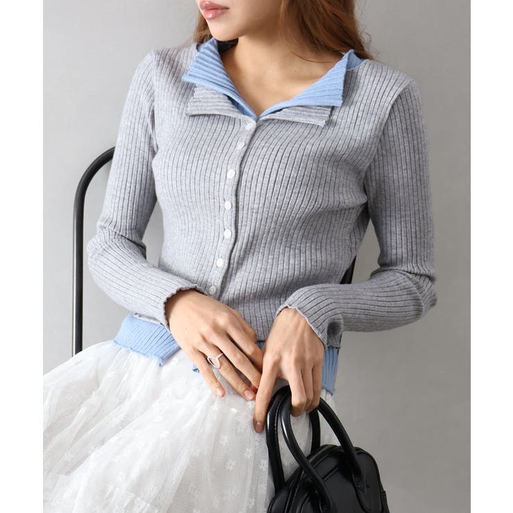 リブニットレイヤードトップス | SpRay | 詳細画像73 