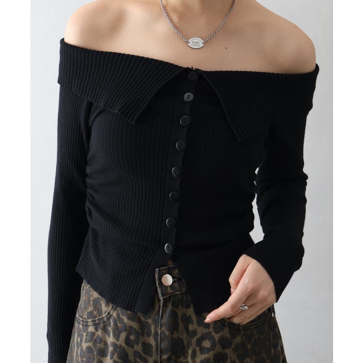 襟付きオフショルニット | SpRay | 詳細画像8 