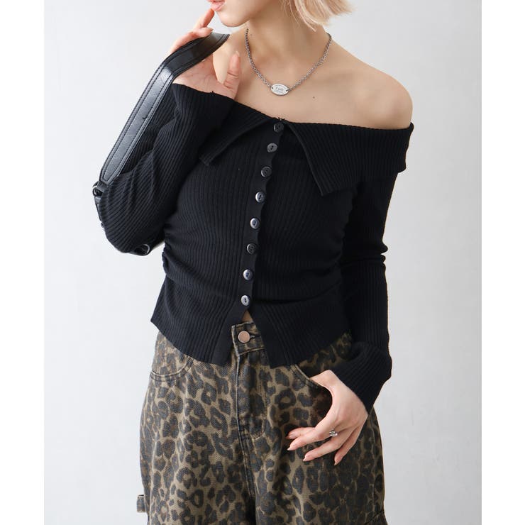 襟付きオフショルニット | SpRay | 詳細画像9 